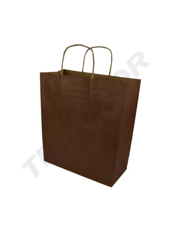 Saco de Papel Castanho 22X10X29CM 25/PACOTE 300/CAIXA