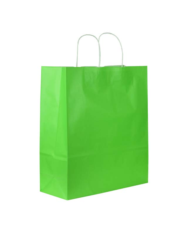 Bolsa De Papel Verde Claro 45X15X49Cm 25/Paquete 200/Caja