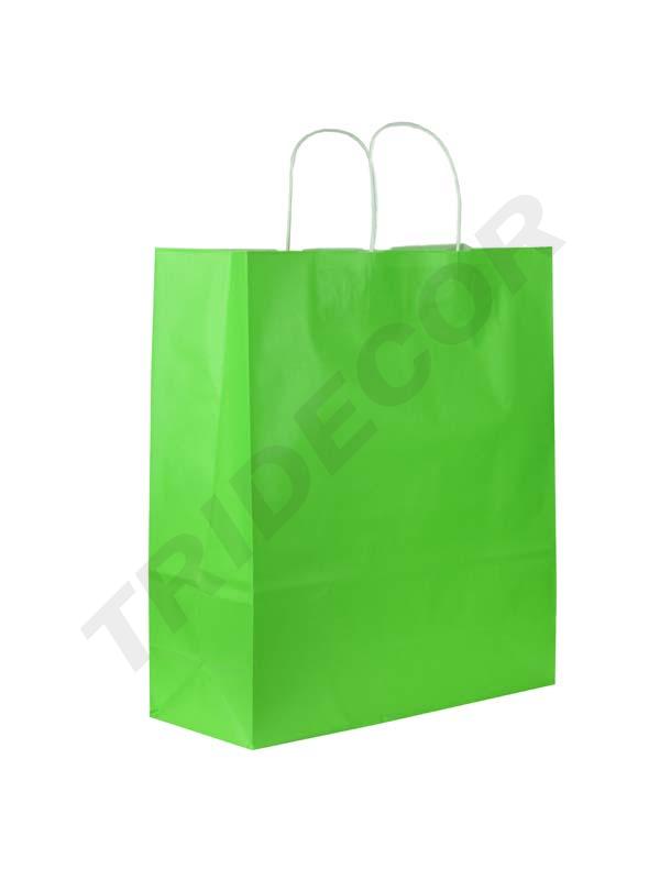 Borsa di carta verde chiaro 45X15X49CM 25/pacco 200/scatola