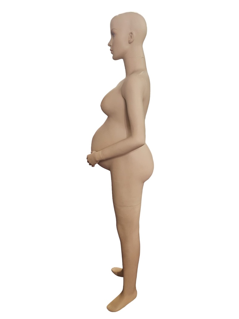 Mannequin femme enceinte en fibre de verre couleur chair