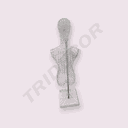 Busto De Mujer Metálico Color Blanco