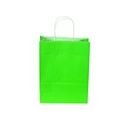 Sac de hârtie verde deschis cu mâner ondulat 29X22X10 cm 25 de unități