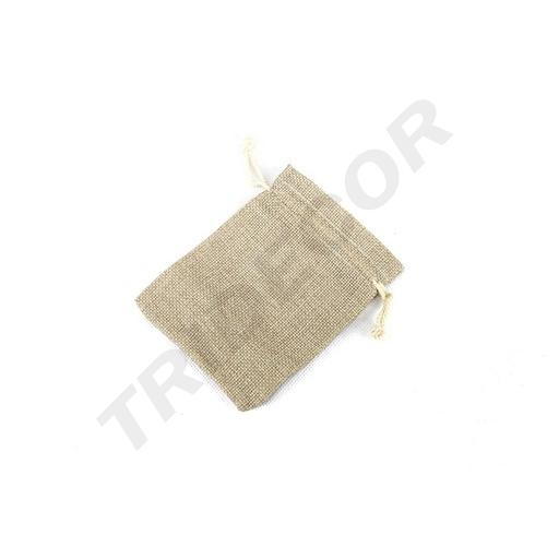 SACCO DI LINO SCURO con cordoncino 12X9 CM 20 pezzi/CONFEZIONE