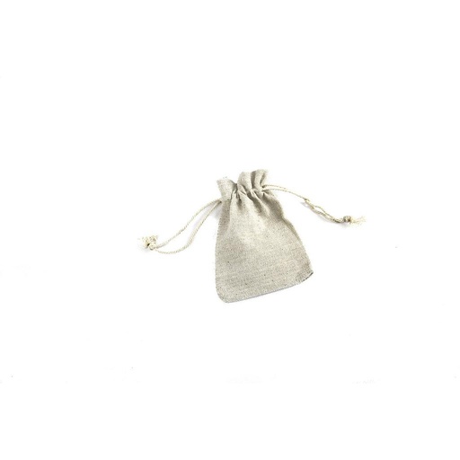 SAC EN LIN BEIGE avec cordon de serrage 12X9 CM 20pcs/PAQUET