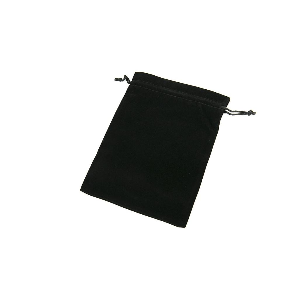 BLACK VELVET BAG with drawstring, 19X14CM, 20pcs/PACK