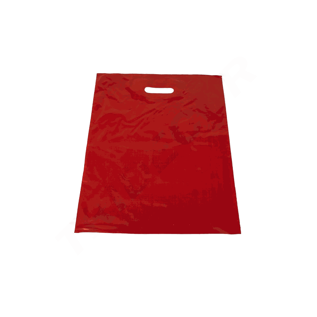 Bolsas Rojas Con Asa Reforzada 40x50 Cm 100 Unidades