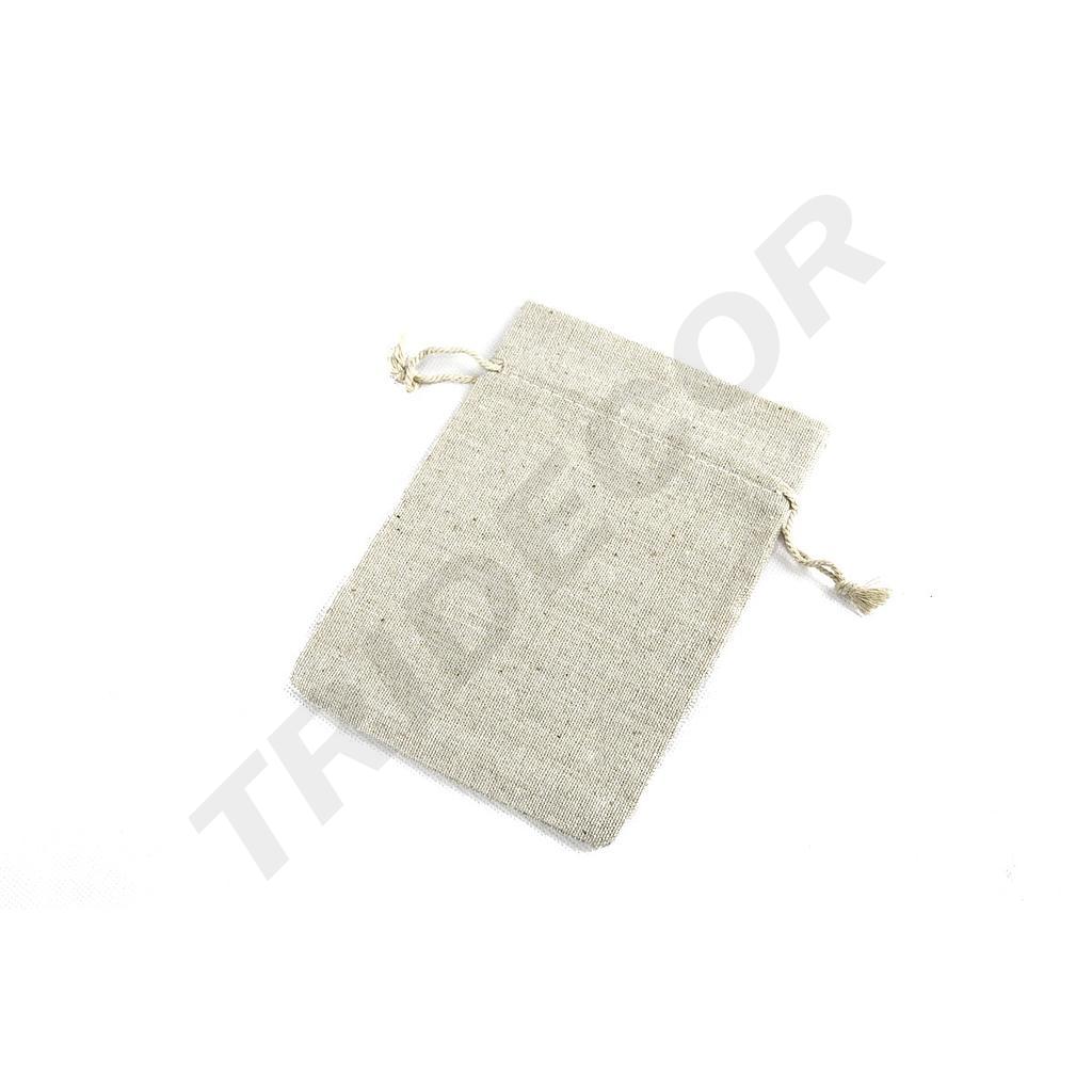 Beige Linen Fabric Bag 16X12 CM 20 Units