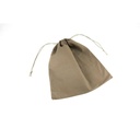 Brown linen bag with drawstring closure, 38X4 CM - 12 units