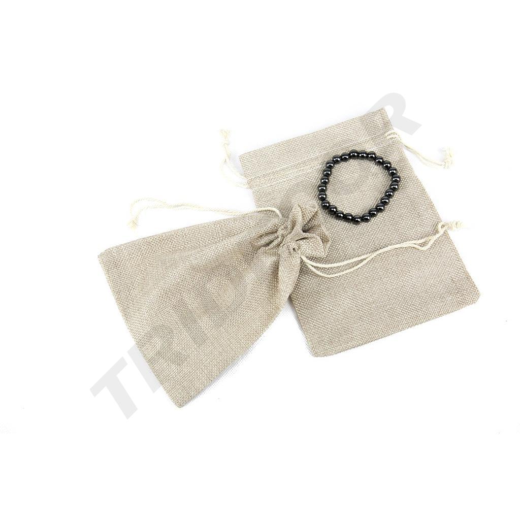 Bolsas Cierre Cordón En Tela de Yute 18x14 Cm, 20Und