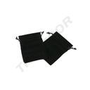 Bolsas Cierre Cordón En Terciopelo Negro 12x9 Cm