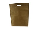 Camel-colored fabric bag with die-cut handle 35x45cm 25 units