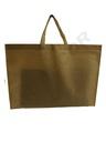 Camel-colored fabric bag with die-cut handle 35x45cm 25 units