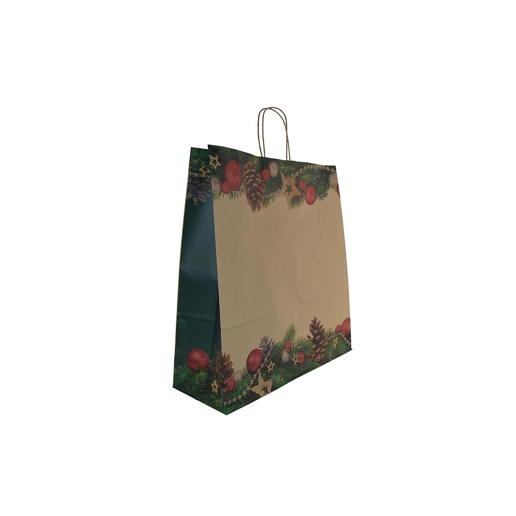 Sac cadeau de Noël en papier kraft 32X13X41cm 25/Pqt 200 unités/boîte