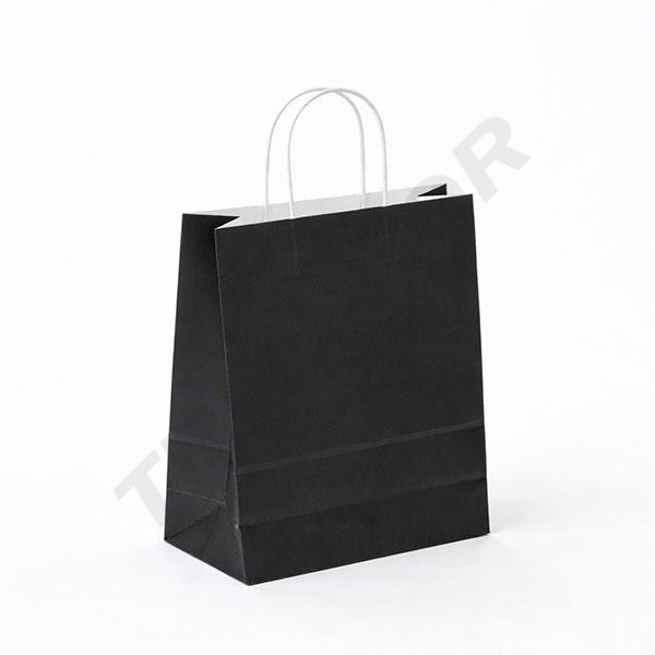 Bolsas con asa rizada 36X12X41 Cm Color Negro 25 unidades