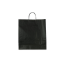 Borsa in carta Kraft nera con manico ritorto 36X12X41 CM 25 unità