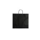 Paper Bag with Black Wrinkled Handle, Cellulose, 27x12x37 cm, 25 Pieces