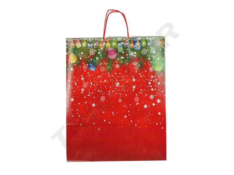 Bolsa de Papel Temática de Navidad 32X13X41 CM