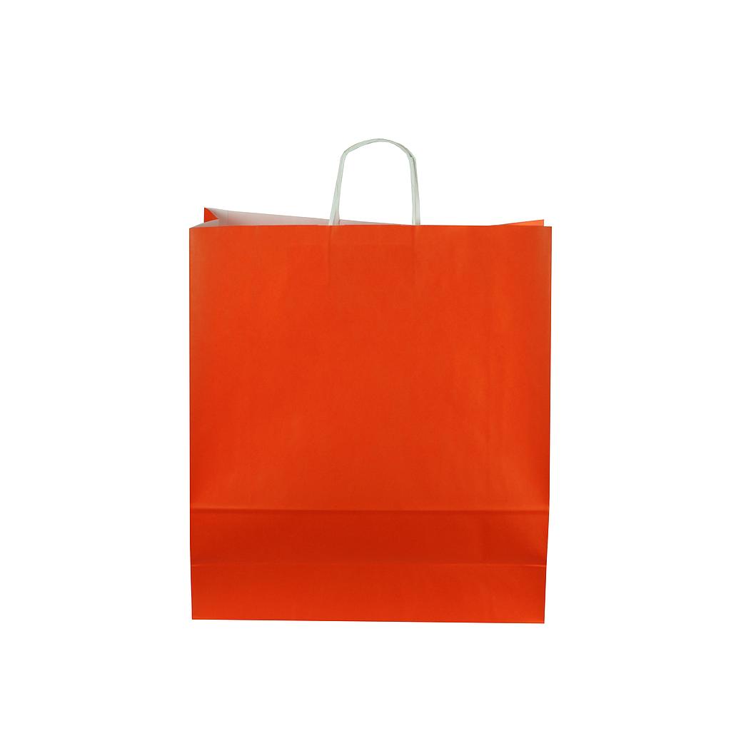 Bolsa De Papel Celulosa Naranja 49X44X15 Cm 25 Unidades