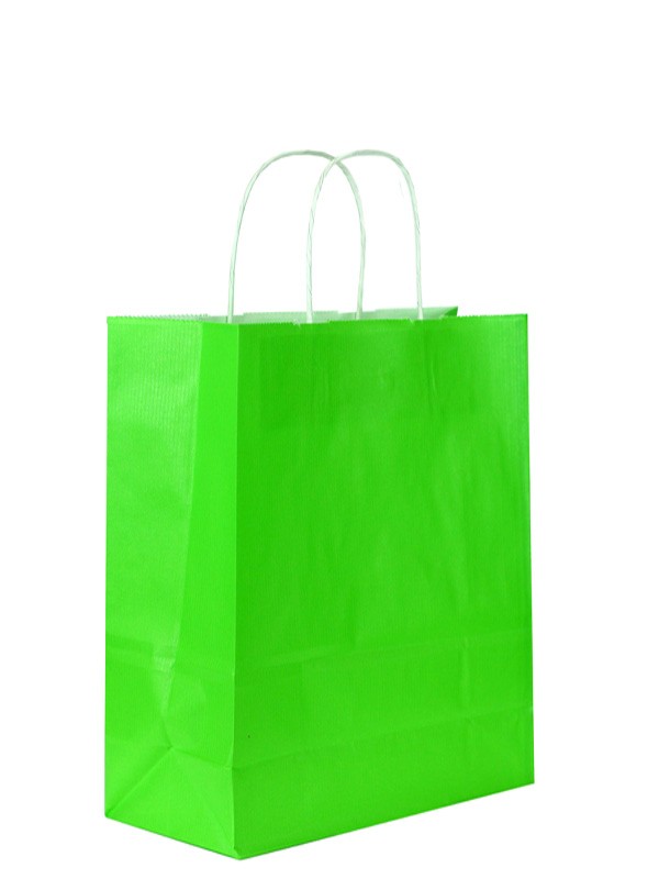 Bolsas De Papel 27X12X37 Cm Verde Claro 25 Unidades