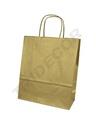 Cellulose paper bag with gold curly handle 22X10X27CM 25 units