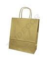 Cellulose paper bag with curly handle, gold color, 27X12X37 cm, 25 units