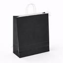 Black curly handle cellulose paper bag 45X15X49 25 units