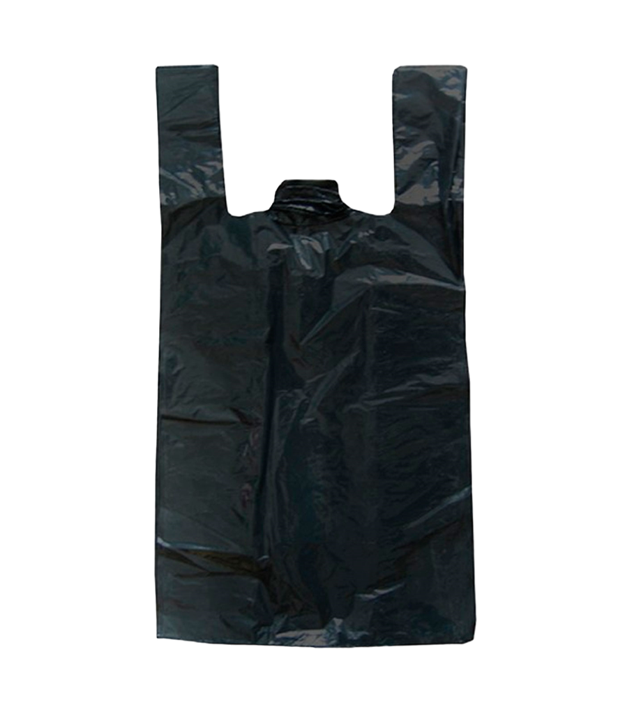 Black Plastic T-shirt Bags 42X53cm