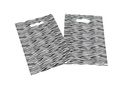 Zebra print plastic bag with die-cut handle 25x35cm 100 units