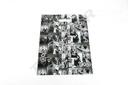 100 pieces plastic bags with photos, die-cut handle, 25X35cm in black and white