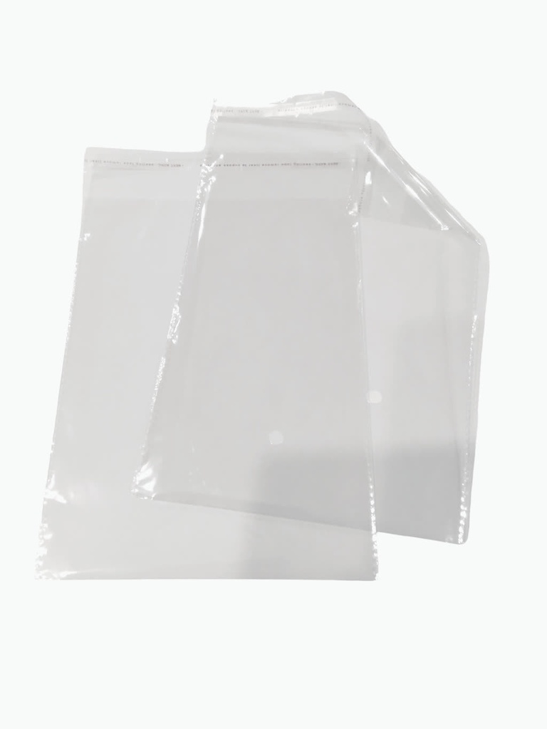 Enveloppe transparente avec fermeture adhésive Opp, 16X20cm, 100 unités/paquet