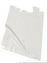 Saco de plástico para T-shirt branco 70% reciclado 80x90 cm