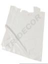 Weißer T-Shirt-Plastikbeutel 70% recycelt 80x90 cm