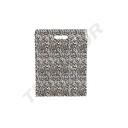 Borsa di plastica con stampa leopardata e manico ritagliato, 50x60 cm, 100 pezzi