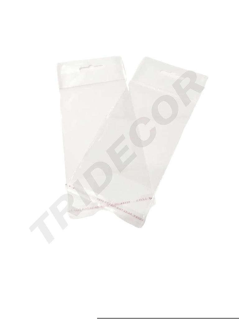 Busta adesiva trasparente 8,2X16,5+4cm 100/Pacco