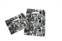 Plastic bags with die-cut handles 35X45 cm in black and white - 100 units