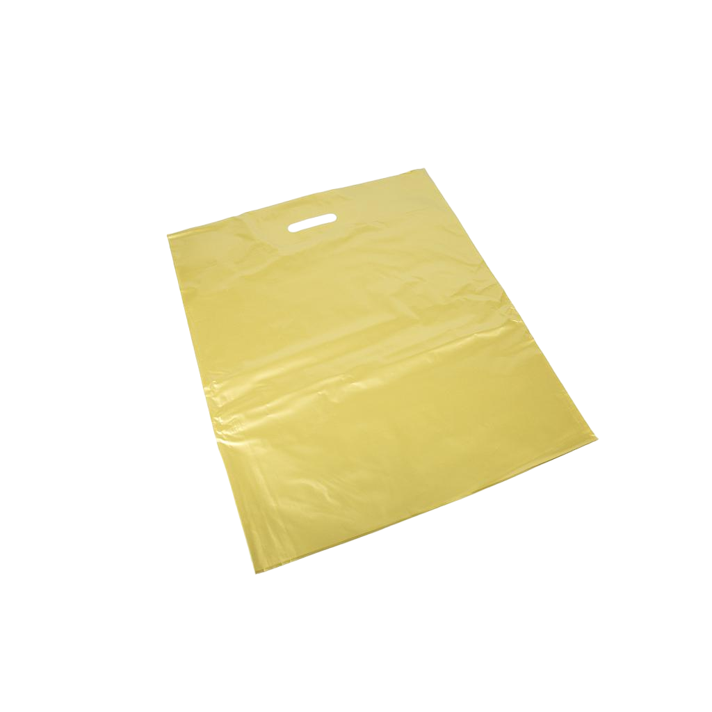 Gold plastic bag 35X45cm - 100 units