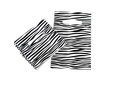 Plastic bag with die-cut handle and zebra print 35X45CM 100 units