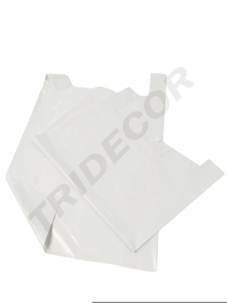 Bolsa De Plástico Estilo Camiseta Blanca 70% Reciclada 60X70 Cm