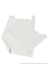 White T-shirt style plastic bag 70% recycled 60X70 CM