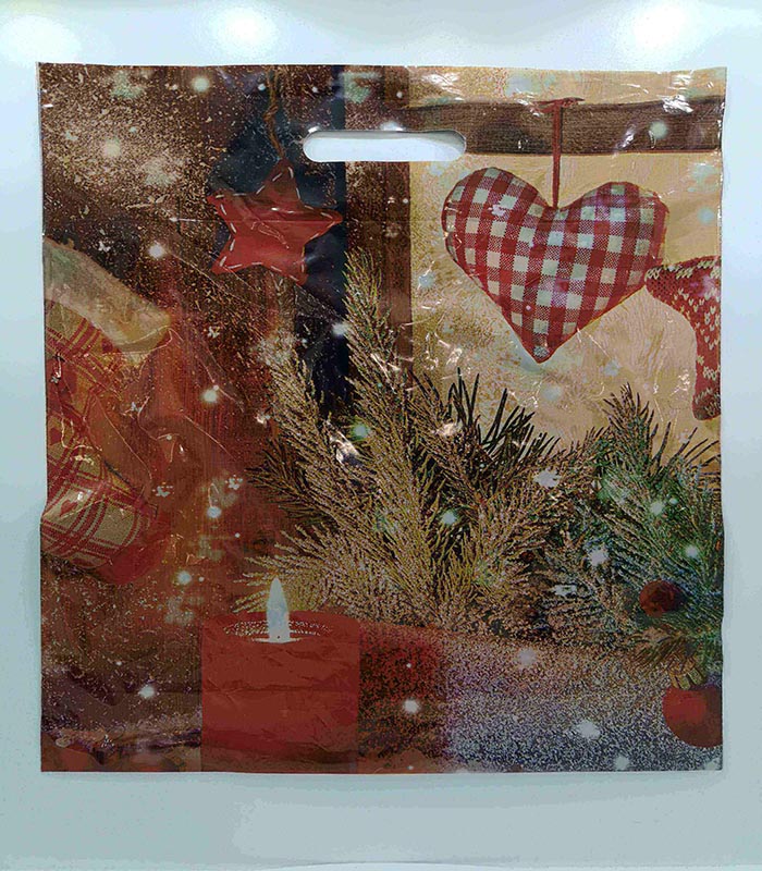 SACO DE NATAL 100 UNIDADES 35X45X5 CM