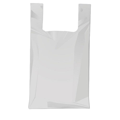 Borsa di plastica tipo T-shirt bianca 70/200 Riciclata 35X50 cm