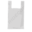 Sac en plastique type T-shirt blanc 70/200 Recyclé 35X50 cm