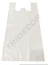 Sac en plastique blanc T-shirt 70% recyclé 50X60 CM