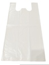 Sac en plastique blanc T-shirt 70% recyclé 50X60 CM