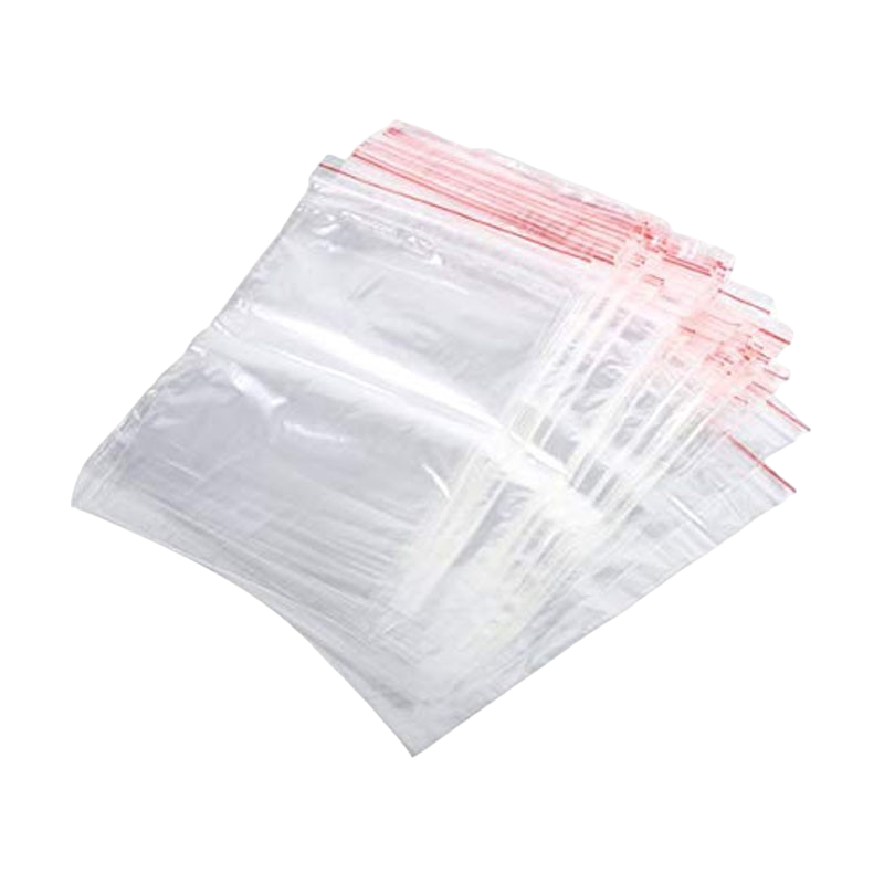 Transparent plastic bag, zipper closure 11.5x33.5 CM