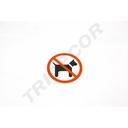 PROHIBITED DOGS Sticker 11X11 CM