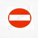 PROHIBITED SIGN STICKER 11X11 CM