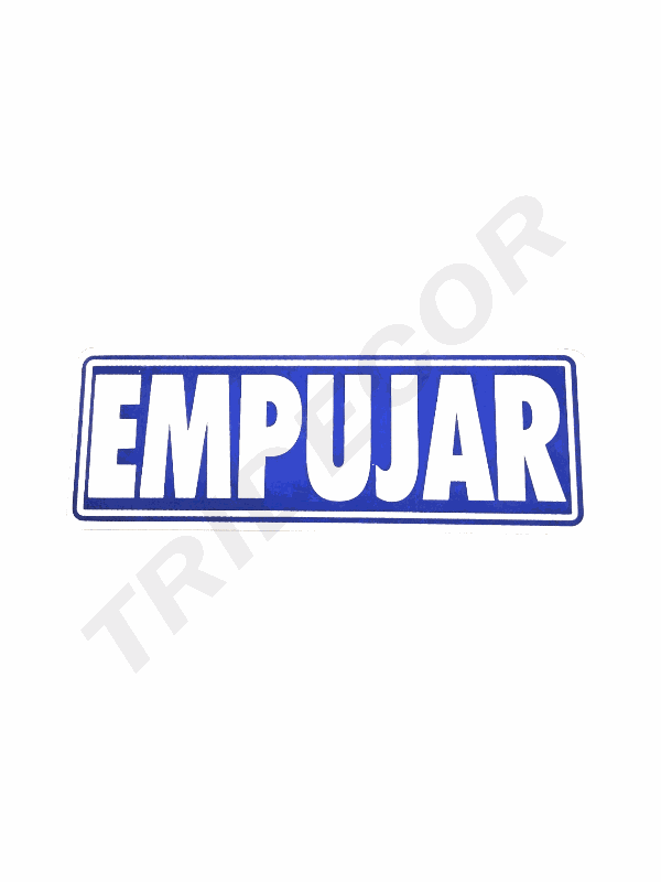 Cartel Empujar 17.5X6Cm