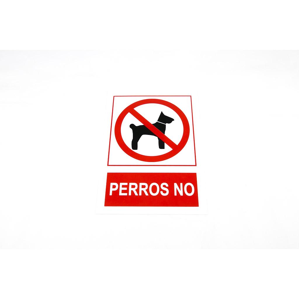 Señal De Prohibido Perros 21X30 Cm