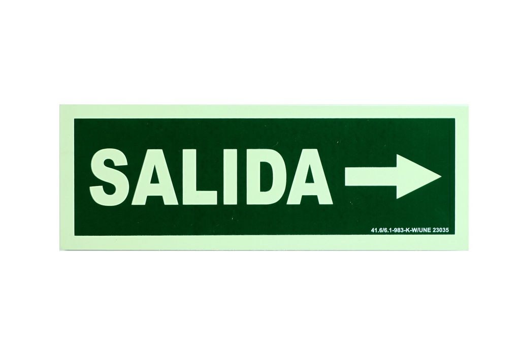 Señal De Salida A La Derecha 30X10.5 Cm